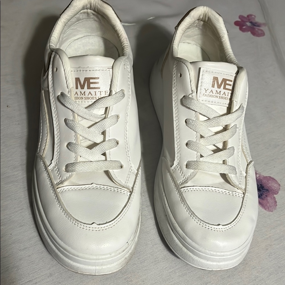 Vera Pelle White Leather Sneakers